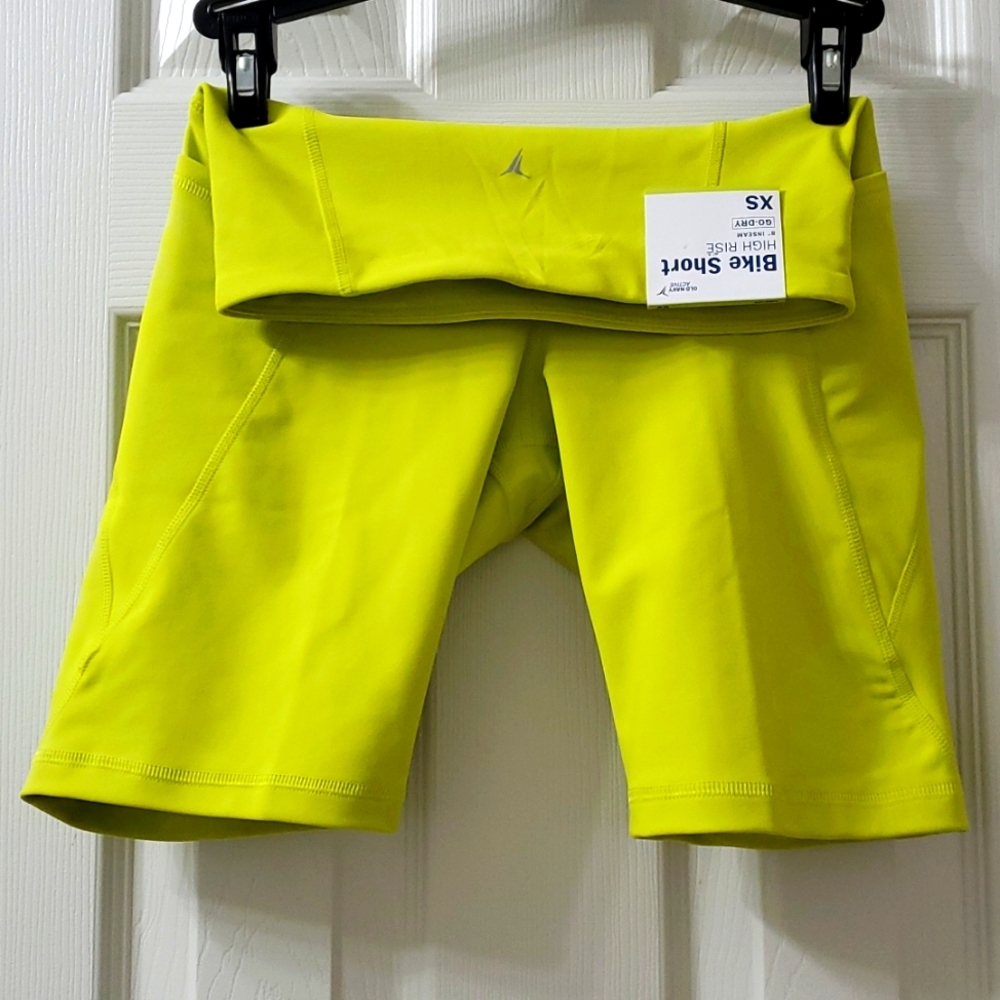 Neon lime bike shorts  NEW